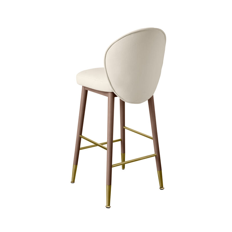 Hailey Charcoal Grey Velvet Counter Stool