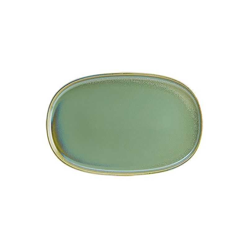 Sage 13" x 9" x h:0.75" Oval Green Porcelain Platter