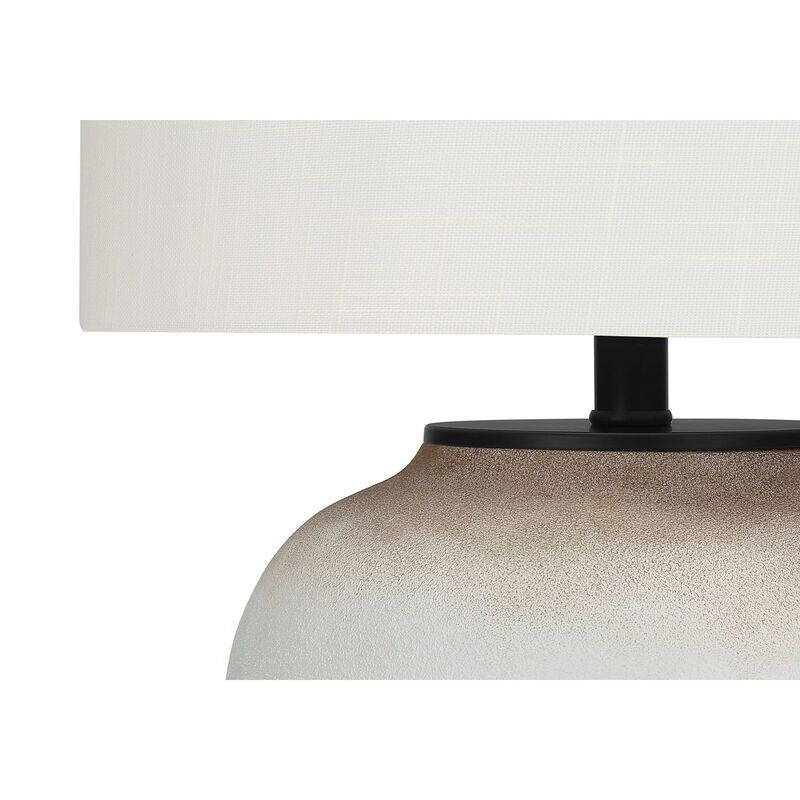 Monarch Specialties I 9722 - Lighting, 21"H, Table Lamp, Cream Ceramic, Ivory / Cream Shade, Modern