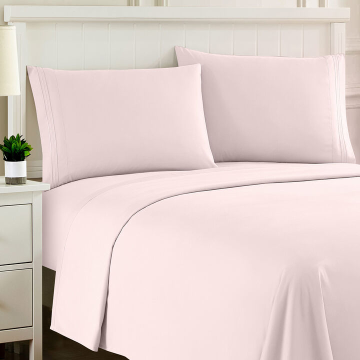 5 Piece Sheet Set, Ultra Soft 1800 Series Collection - Split King, Royal Blue