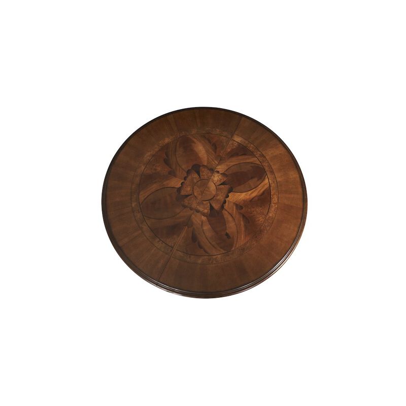 Michael Amini Villa Valencia Round Dining Table - Classic Chestnut