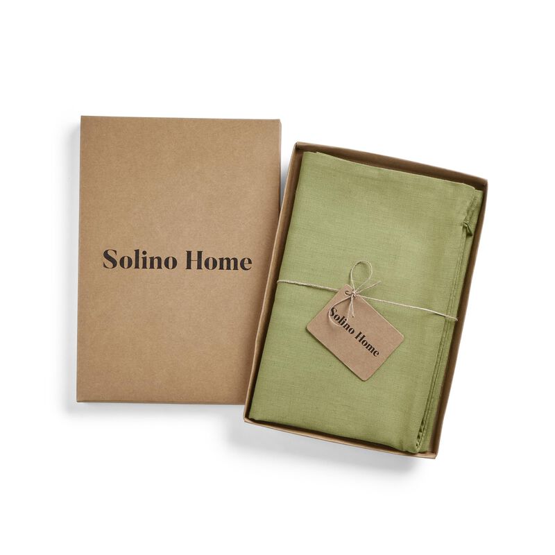 Solino Home Decorative Linen Pillow Cover 20 x 20 Inch - 100% European Flax Throw Pillow Case with Invisible Zipper | Montauk
