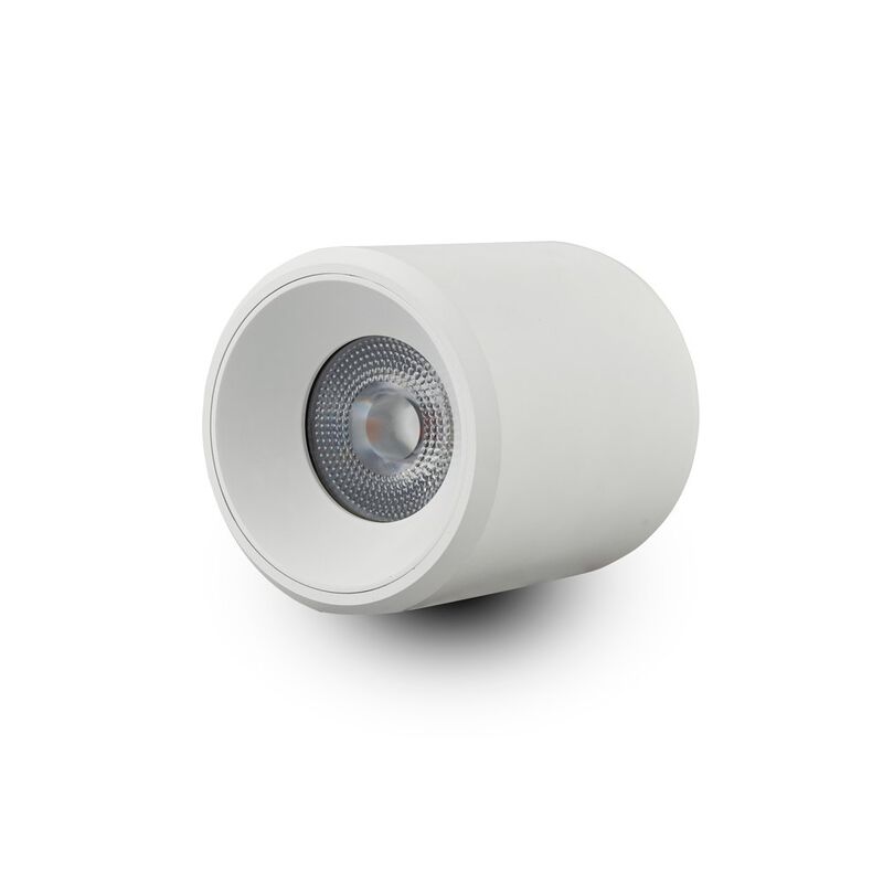 VONN Lighting Round LED Surface Mounted Downlight, Stock Item Beam Angle 33, White