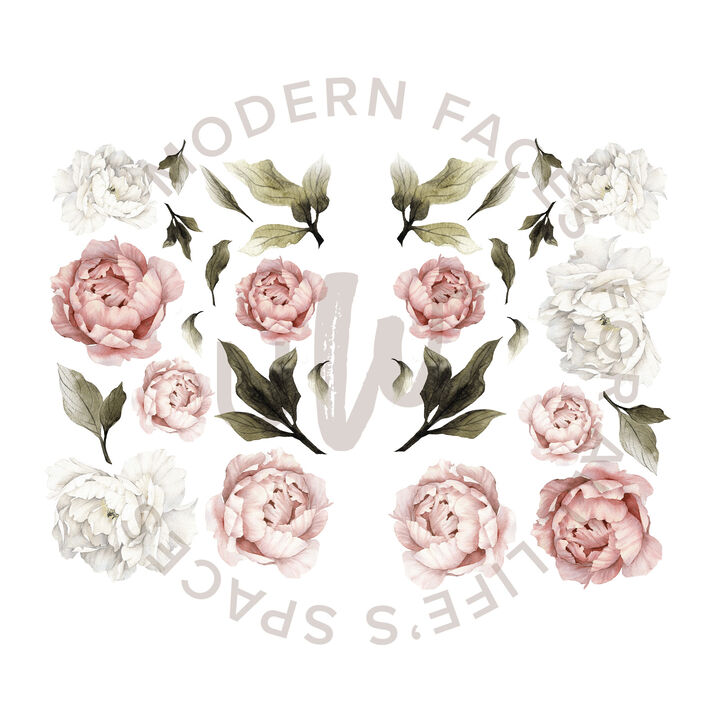 Blushing Peony Wall Decals