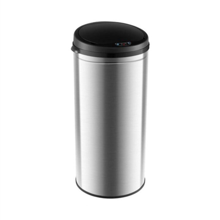 Hivvago 8 Gallon Stainless Steel Motion Sensor Trash Can Kitchen Home Office Waste Bin