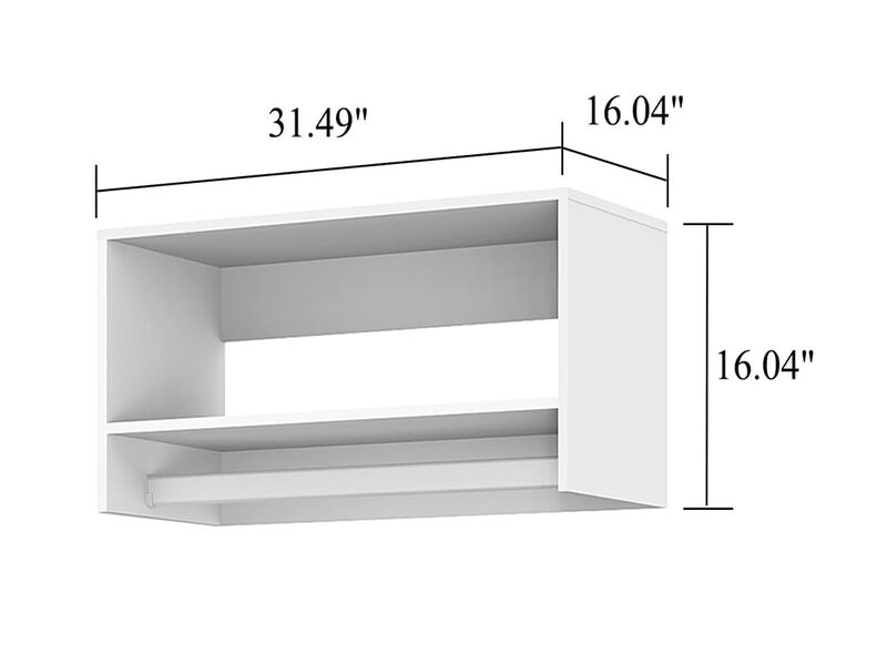 Modern Closet Organizer System,Wall Mounted Closet Organizers and Storage Walk in Closet System Closet Rack and Shelving Closet Storage for Bedroom,White