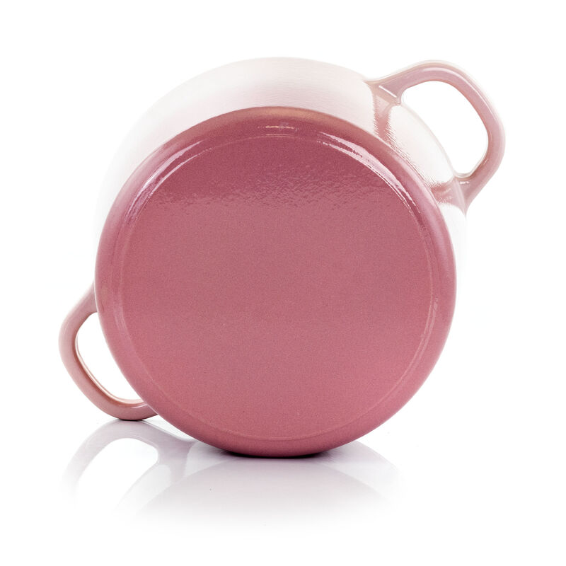 Crock-Pot Artisan 2 Piece 5 Quarts Enamled Cast Iron Dutch Oven in Blush Pink