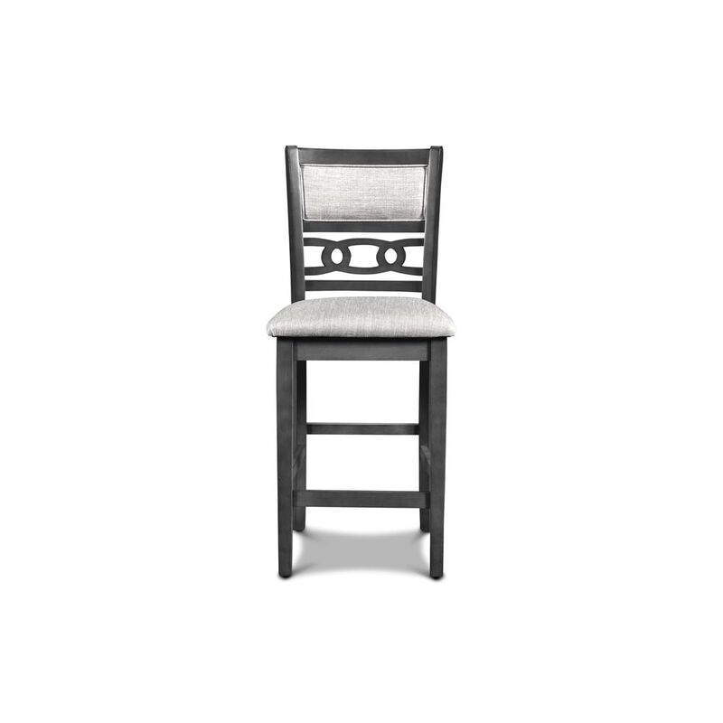 New Classic Furniture Gia Gray Wood Counter Chair with Fabric Seat (Set of 4)