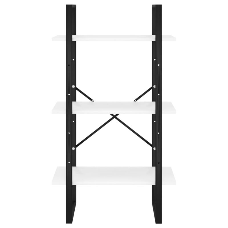 vidaXL - Versatile White Storage Shelf Unit, Perfect for Kitchen, Living Room and Basement, 23.6"x11.8"x41.3", Durable Engineered Wood and Metal Construction