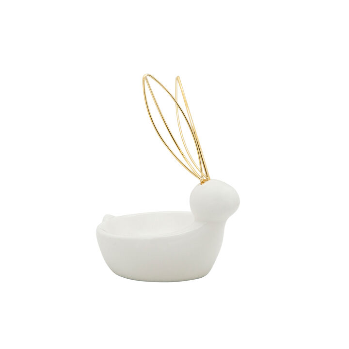 Ceramic 5" Bunny Trinket Tray