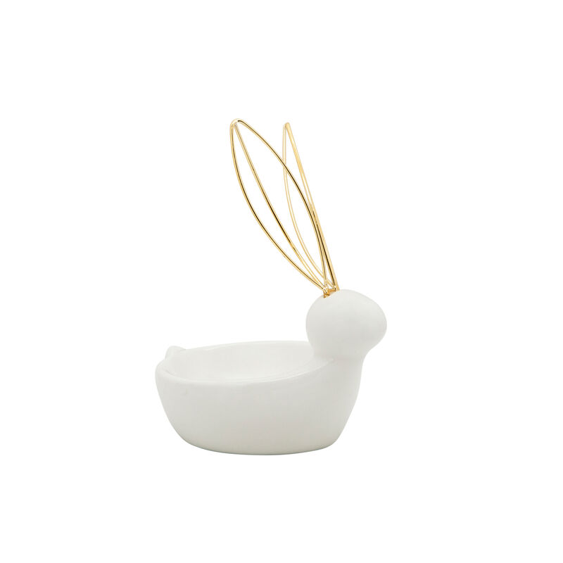 Ceramic 5" Bunny Trinket Tray