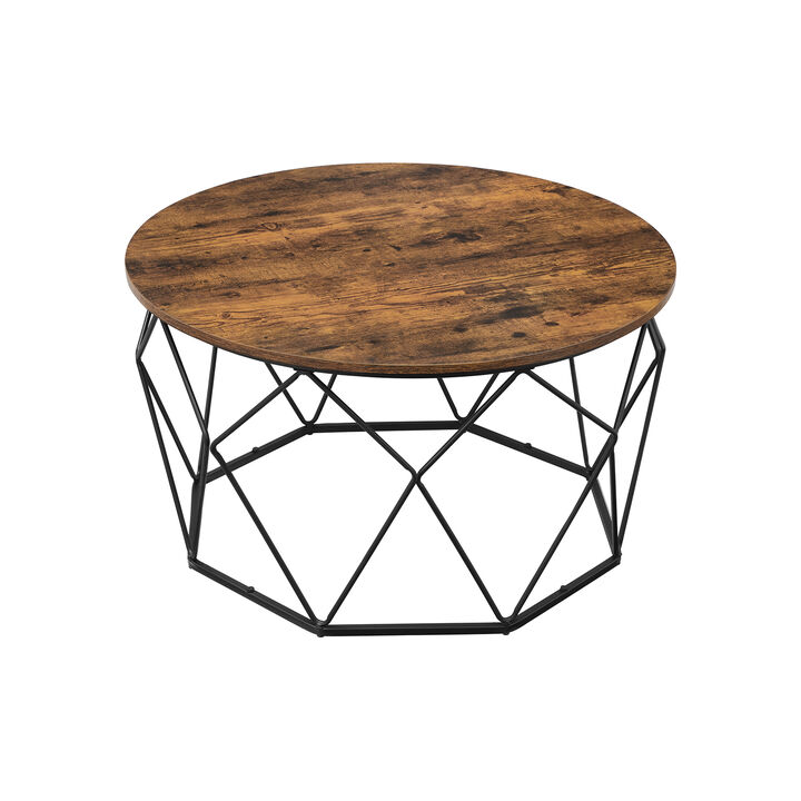 Modern Round Coffee Table - Sleek Wood Design, Perfect for Living Room Decor