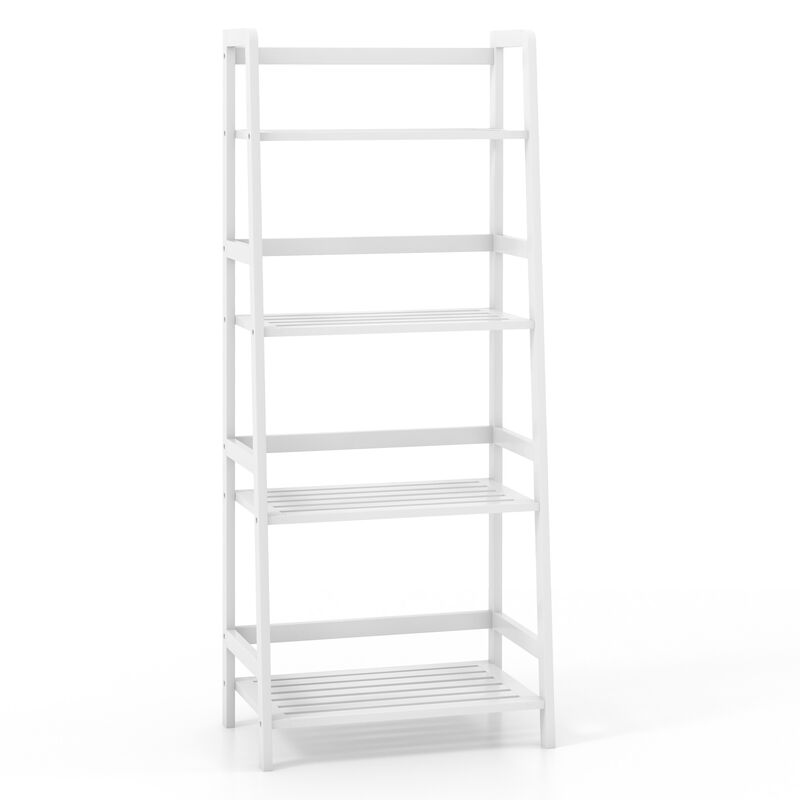 47.5 Inch 4-Tier Multifunctional Bamboo Bookcase Storage Stand Rack