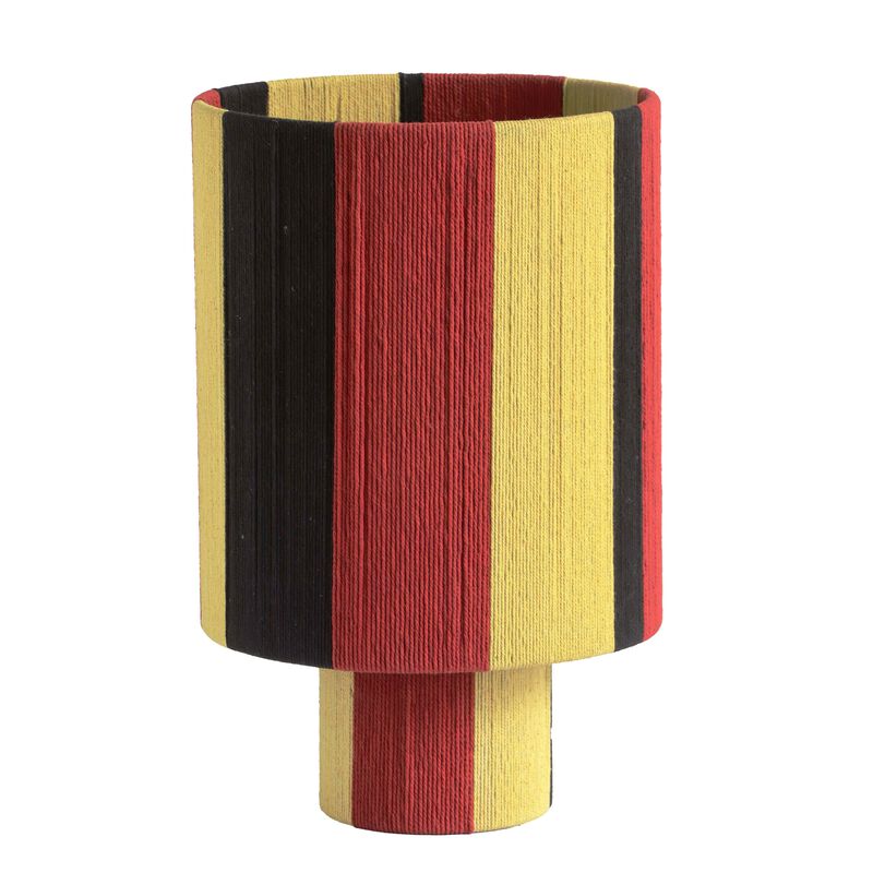 Guinevere Purple and Pink Striped Cotton Table Lamp