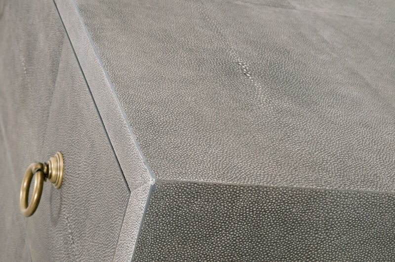 Gray Shagreen 6-Drawer Double Dresser