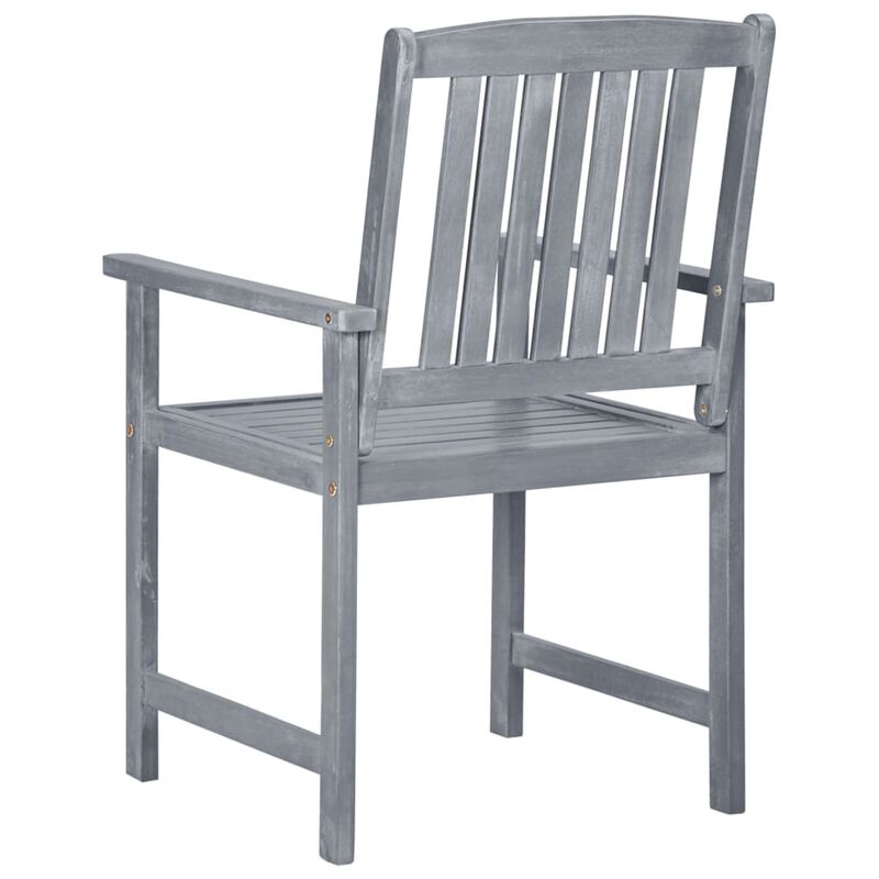 vidaXL Director's Chairs with Cushions 4 pcs Gray Solid Acacia Wood