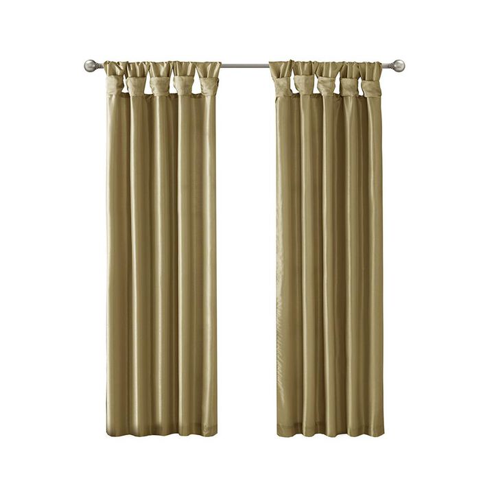 Belen Kox Bronze Twisted Tab Top Window Panel, Belen Kox