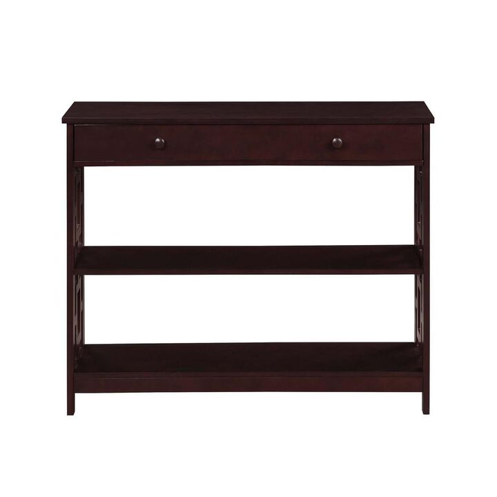 Convenience Concepts Town Square 1 Drawer Console Table, Espresso