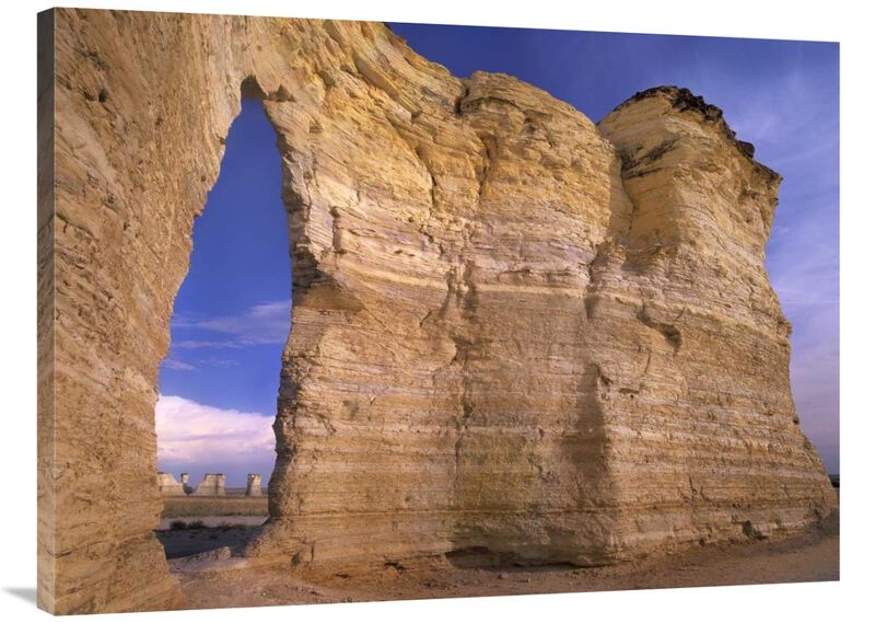 Arch in Monument Rocks National Landmark, Kansas-Canvas Art-40x30