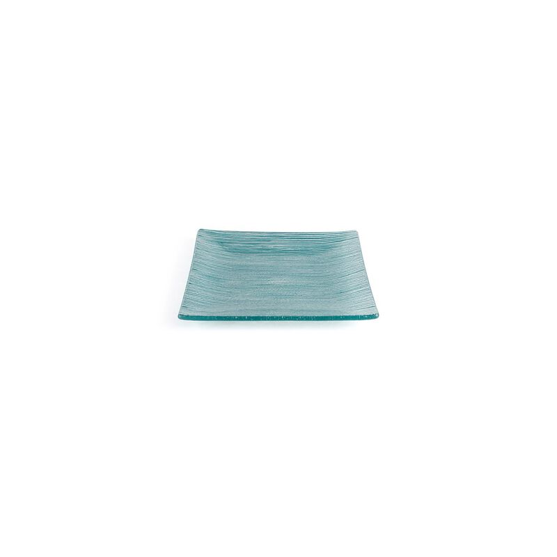 Glass Dinnerware 7.75" x 7.75" Square Clear Glass Plate (Set of 2)