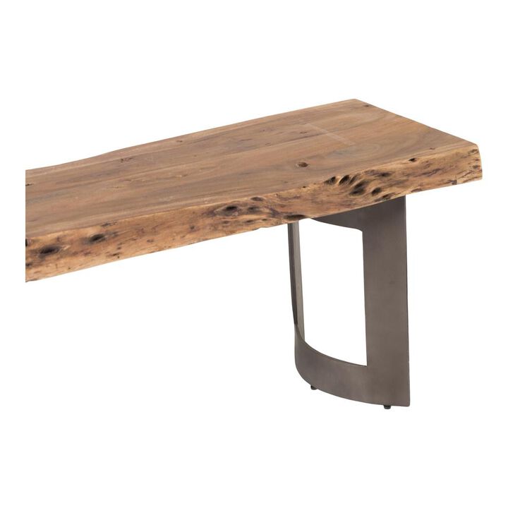 Moe's Home Collection Bent Bench Extra Small, Brown