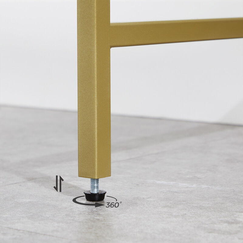 Elegant Modern Console Table with Tempered Glass - Versatile for Entryways