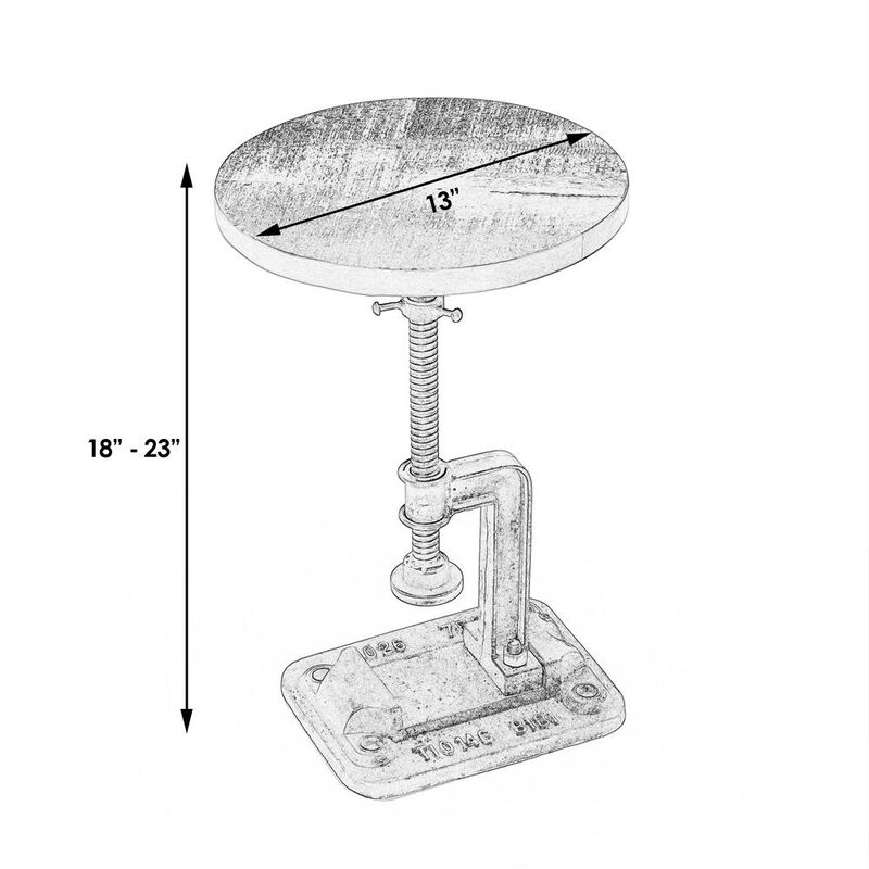 Butler Specialty Company Ellis Adjustable Pedestal Side table, Multi-Color