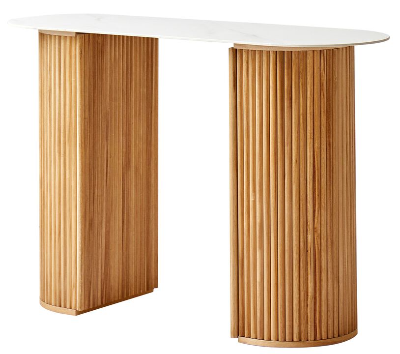 Scandinavian Wooden Console Table with Storage