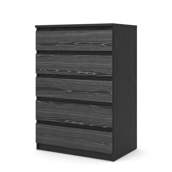 Tvilum Scottsdale 5 Drawer Chest, Black Wood Grain