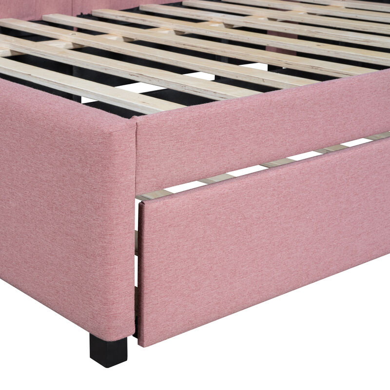 Merax Upholstered Daybed Bed Frame with Trundle