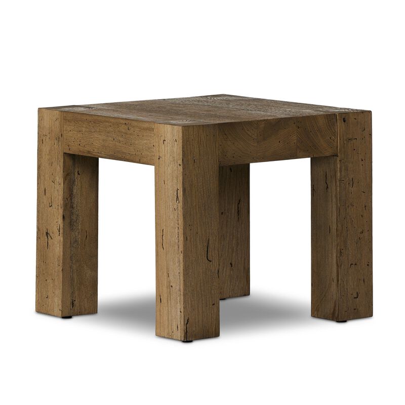 Abaso End Table in Wormwood Oak