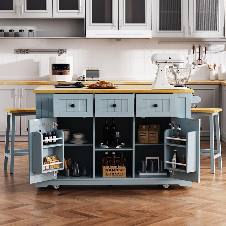 Merax Kitchen Island with Drop Leaf
