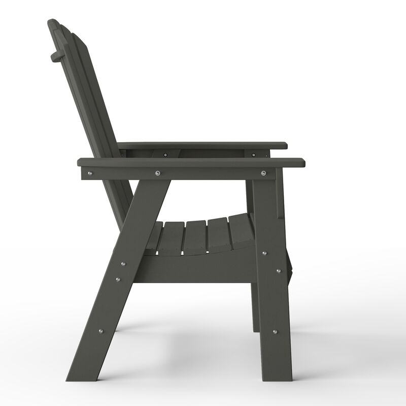 WestinTrends Dylan Outdoor Patio Shell-back Adirondack Dining Chair Weather Resistant
