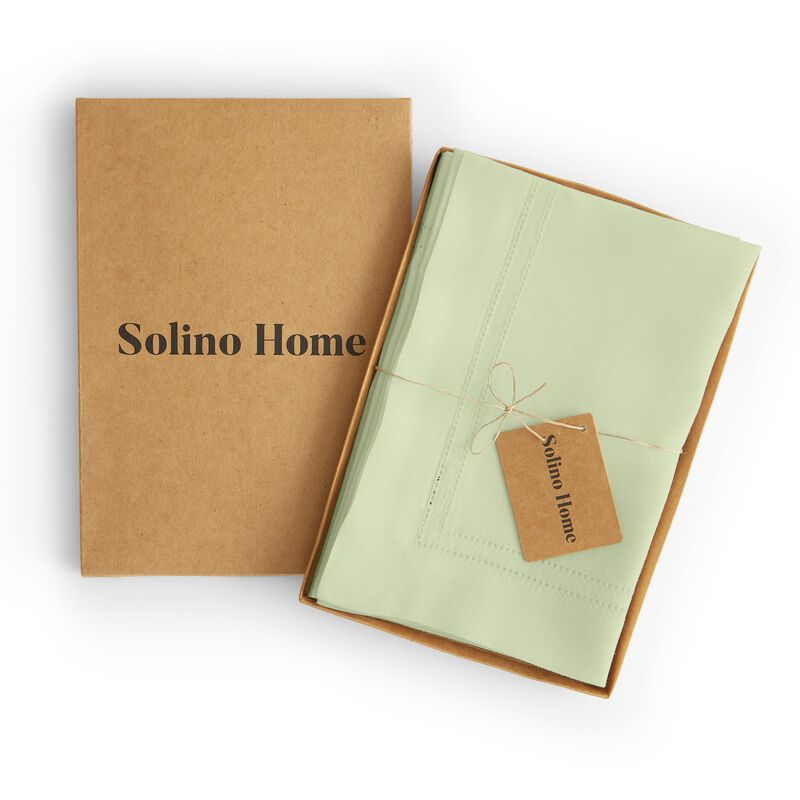 Solino Home 100% Pure Linen Double Hemstitch Dinner Napkins 20 x 20 Inch Set of 4