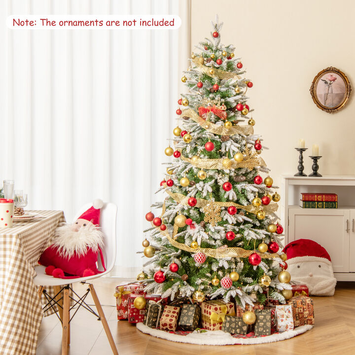 Pre-Lit Artificial Christmas Tree with Tips and LED Lights
