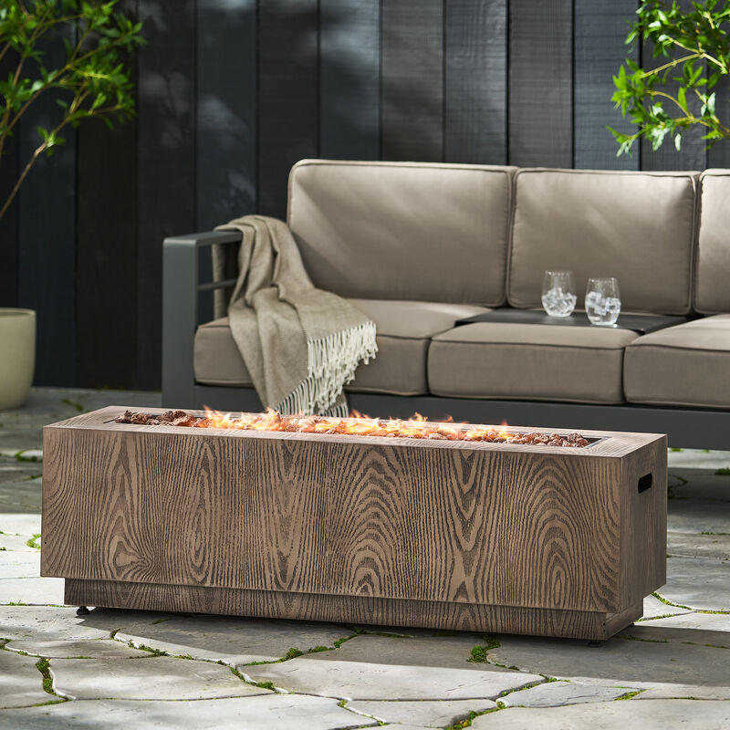 Streamdale Cozy Outdoor Propane Fire Pit, 50,000 BTU, 48" W x 15" D x 15" H