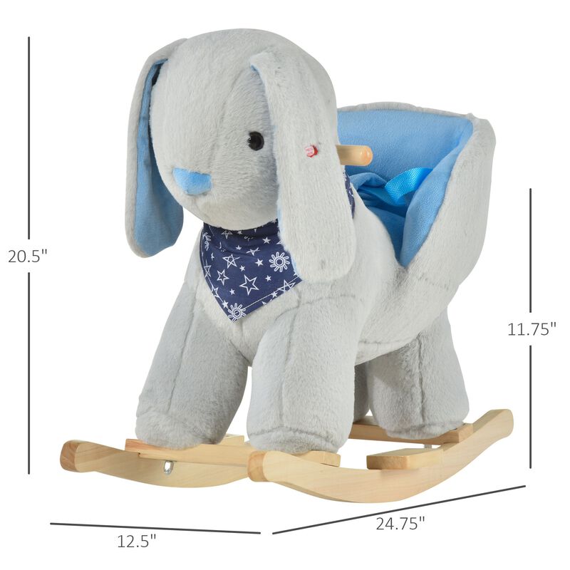 Gray Soothing Rocker: Toddler Horse with Cradlesong for 18-36 Months