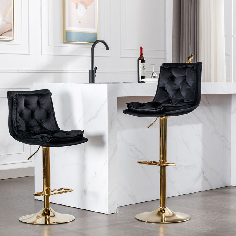 Chrome Swivel Bar Stools Set