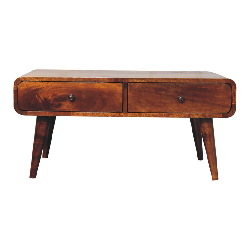 Sonata Chestnut Solid Wood 4 Drawer  Coffee Table