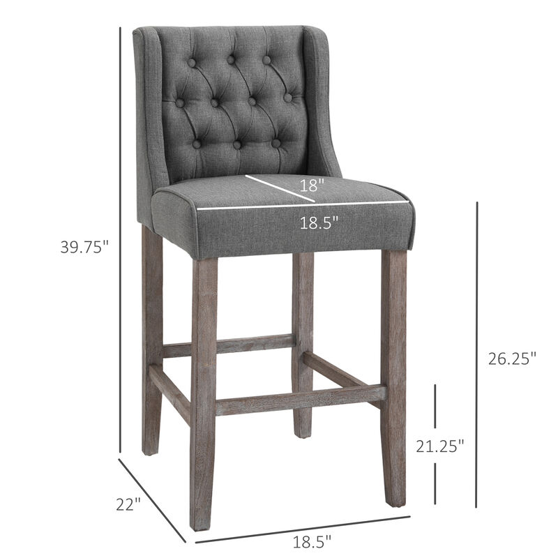 Dual 40" High Back Countertop Height Dining Stool Seat Accent Furniture Set