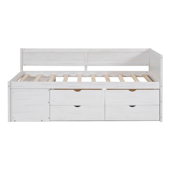 Merax Daybed with Drawers and Shelves