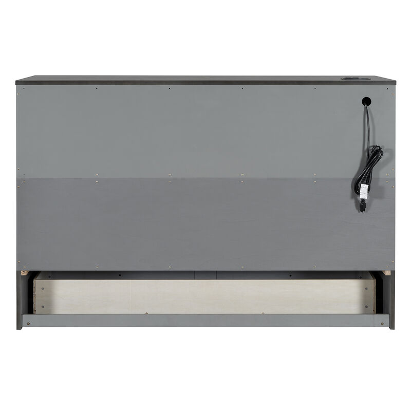 Merax Murphy Bed with Drawer and USB Ports