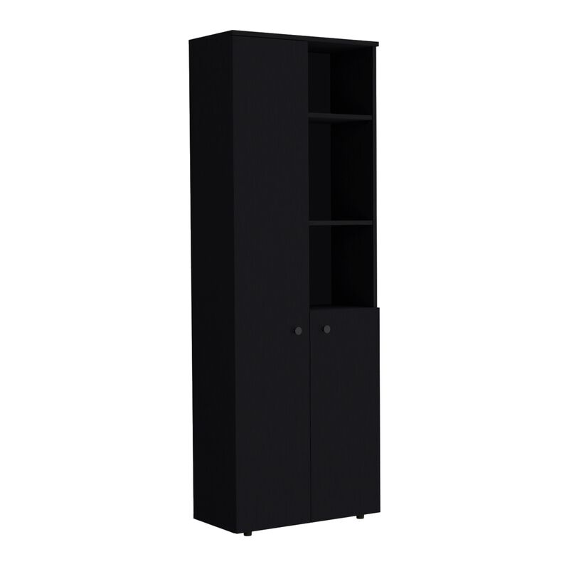 Konik 67-Inch High Storage Cabinet Kitchen Pantry With Three Doors and and Three Exterior Shelves