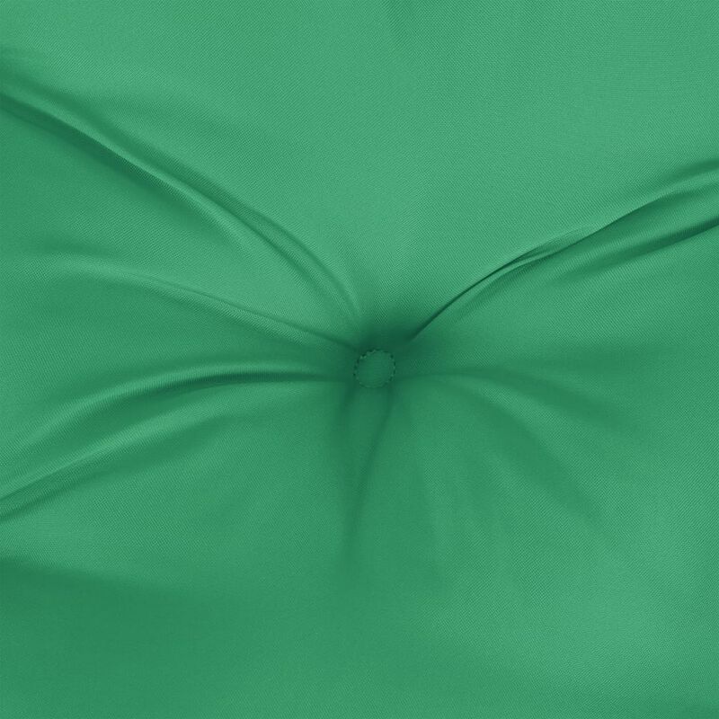 Moni Outdoor Cushion for Bench, Tufted Design, Green Fabric, 47 Inch - Benzara