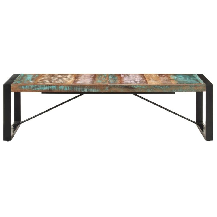 vidaXL Coffee Table 55.1"x27.6"x15.7" Solid Reclaimed Wood