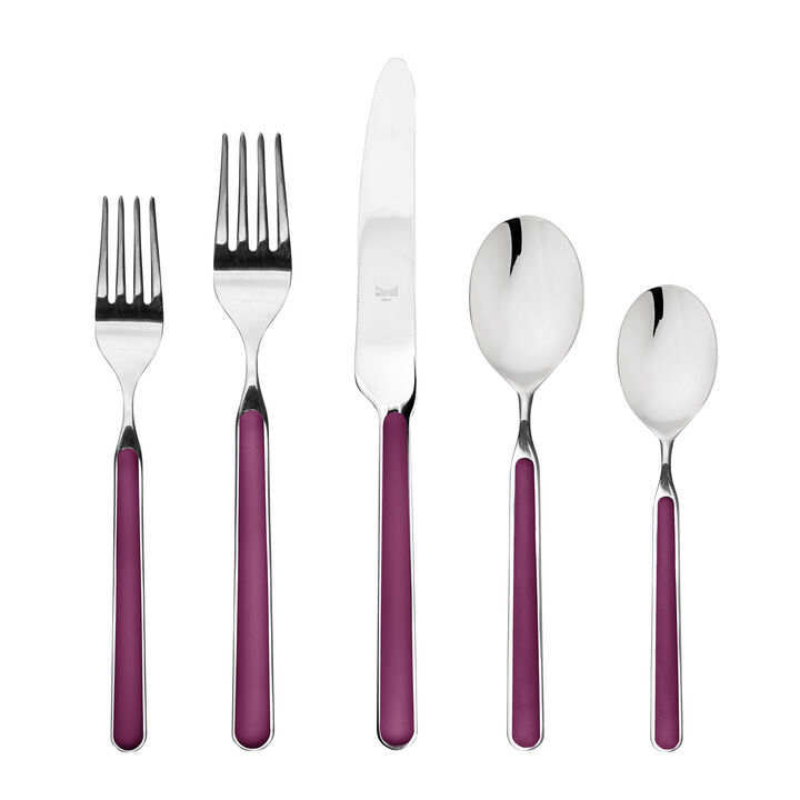 Fantasia 20-Piece Flatware Set in Light Mauve