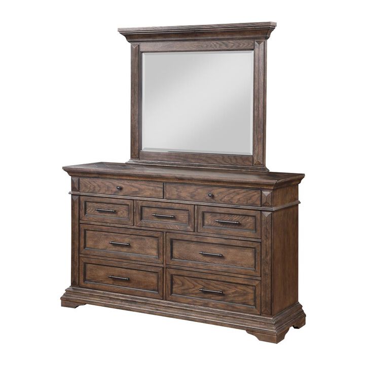 New Classic Furniture Furniture Mar Vista Traditional Solid Wood Dresser in Walnut