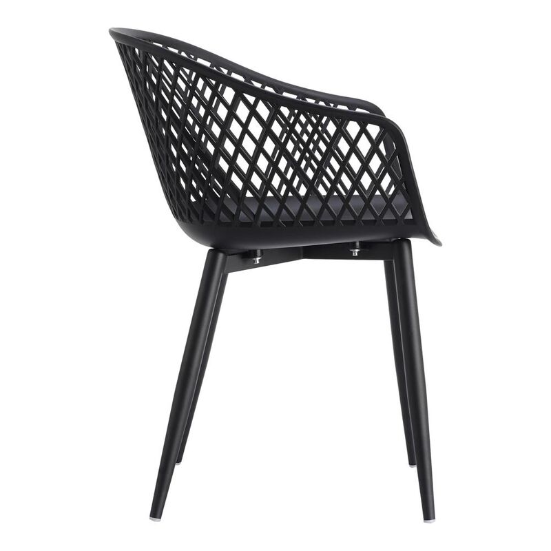Moe's Home Collection Piazza Outdoor Chair Black-Set Of Two