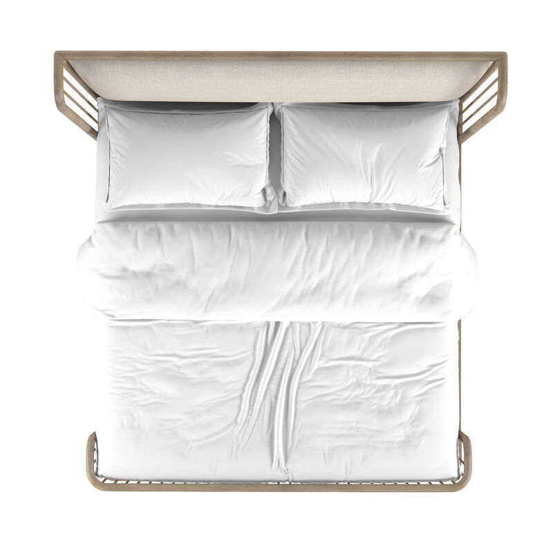 Finn Queen Upholstered Shelter Bed