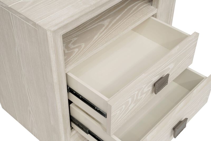 Maxime Two Drawer USB-Charging Nightstand